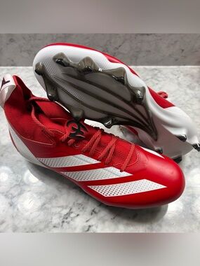 adidas Men adizero Impact + PE Football Cleats Size 13 Red White Patrick Mahomes